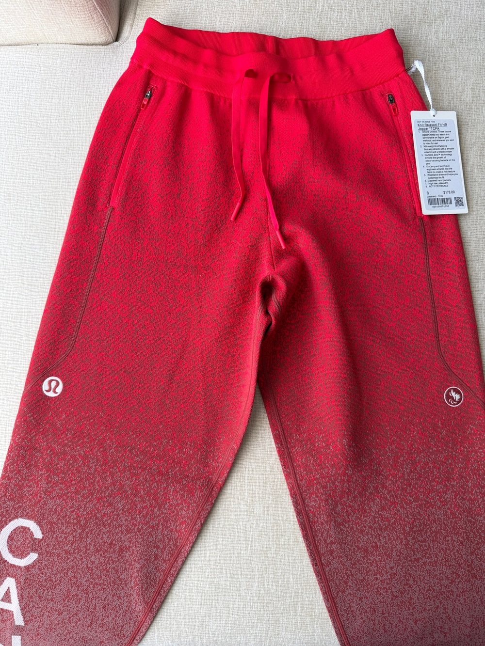 lululemon athletica Red Ombre Track Joggers